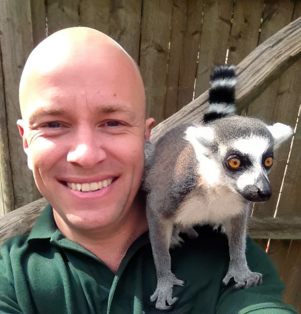 Alex Smale With Ring-Tailed Lemur